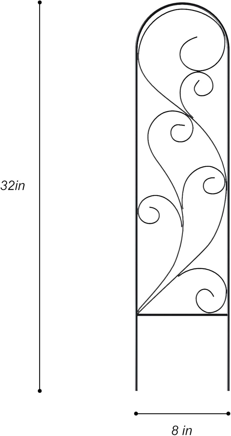 Zhongma 4 Pack 32" Metal Plant Trellis for Potted Plants Climbing,Indoor and Outdoor Fence Plant Support Trellis for Flower and Vagetable - Image 2